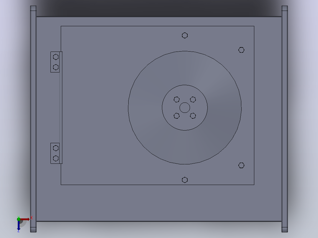 EKRB400×200A1方形管道风机[EKRB400×200A1]俯视图