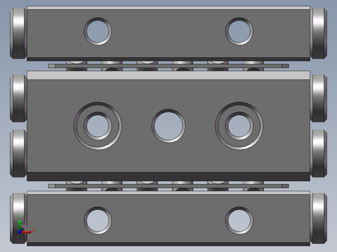 AirTAC线性滑轨 LGC系列-交叉滚柱导轨前视图