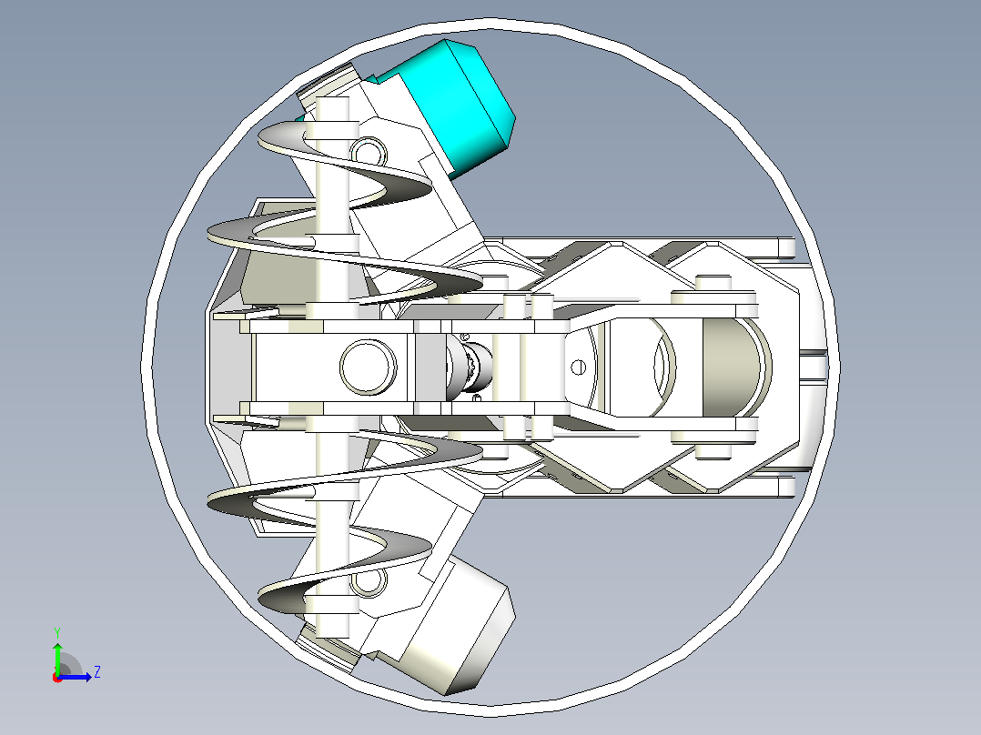 管道清洗机器人左视图