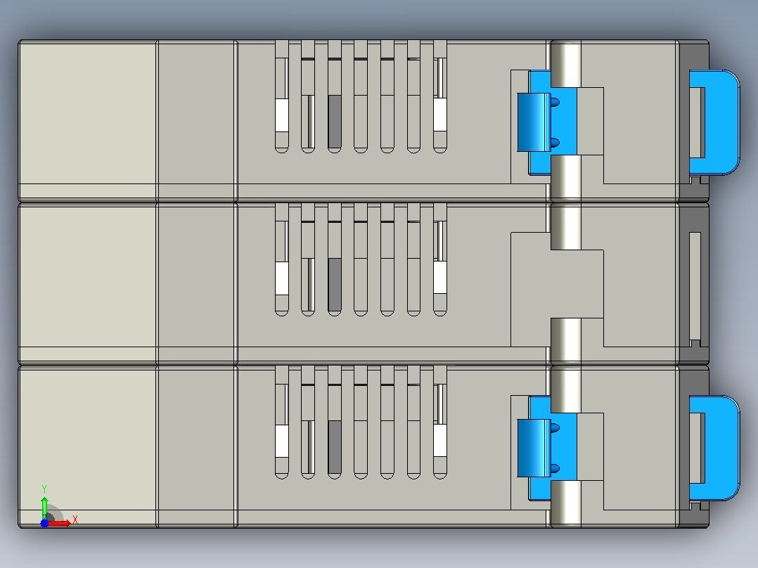 NRT28-32 3P熔断器-底座三维模型202011前视图