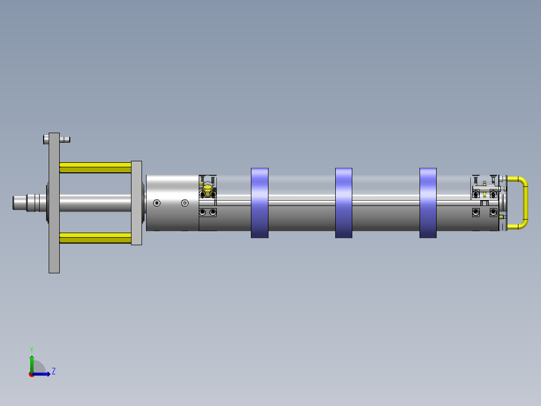 卷绕机的装卸式滚轮左视图