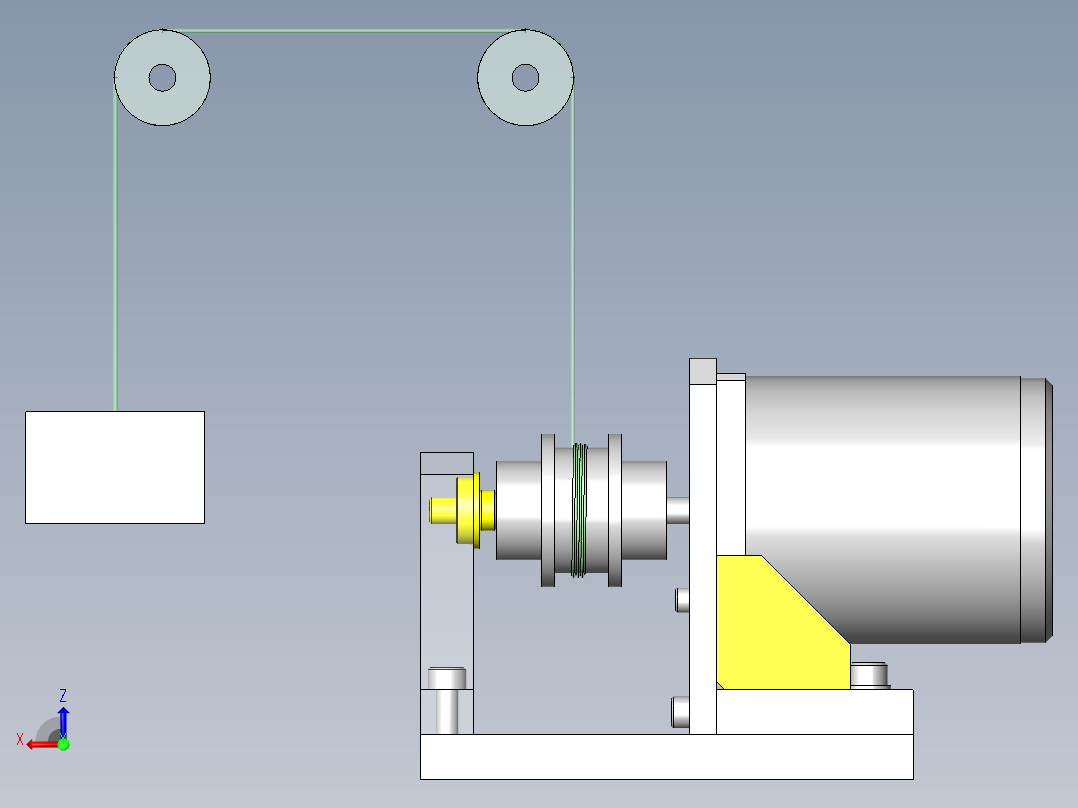 小型马达轴的力矩对策后视图