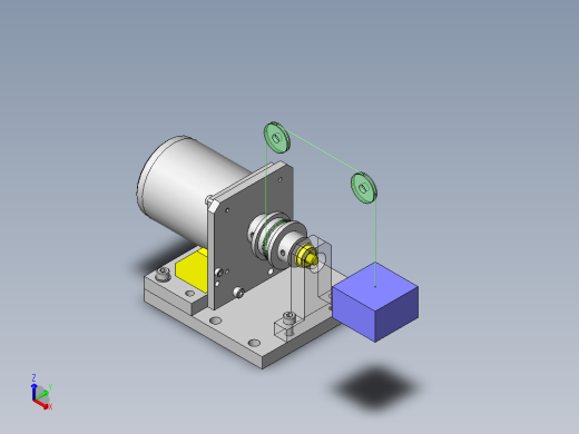 小型马达轴的力矩对策正等轴测缩略图