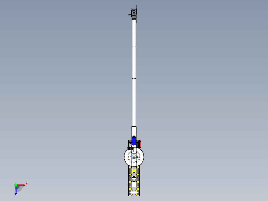 Gaui X7电动遥控直升机核心结构3D图纸 STEP格式俯视图