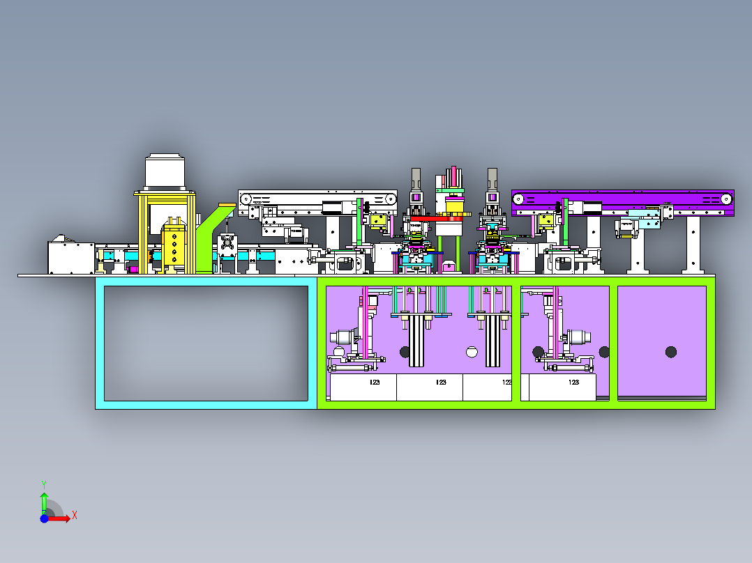 半自动沾锡焊接机3D模型前视图