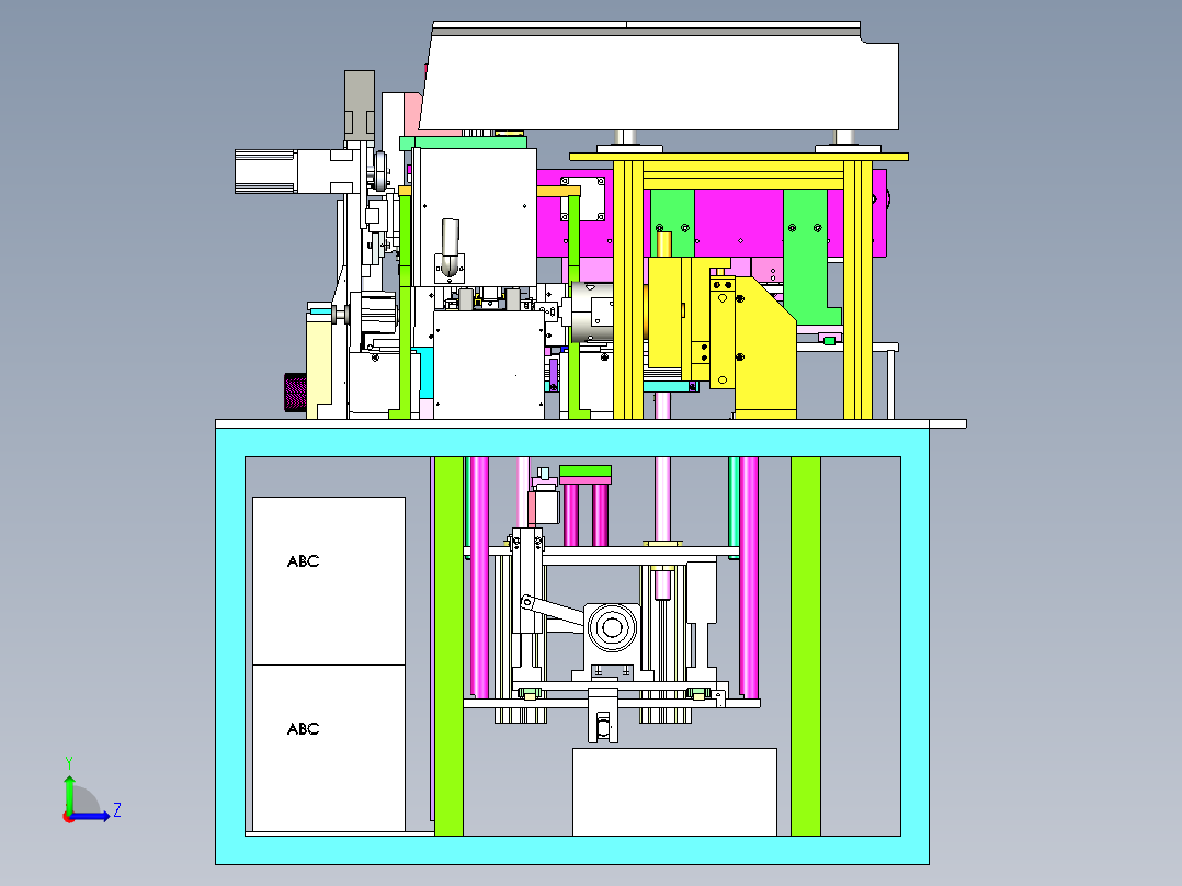 半自动沾锡焊接机3D模型左视图