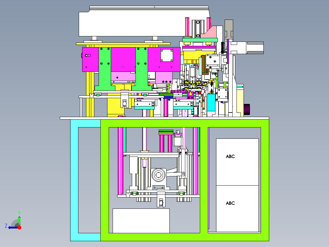 半自动沾锡焊接机3D模型右视图