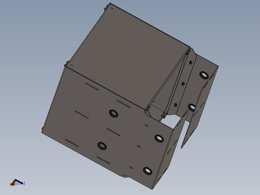 solidworks 服务器机架的壁架