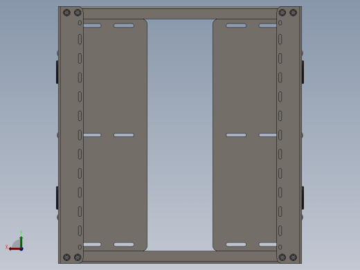 solidworks 服务器机架的壁架后视缩略图