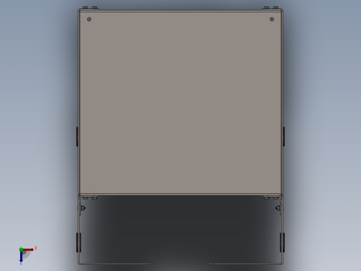 solidworks 服务器机架的壁架俯视缩略图