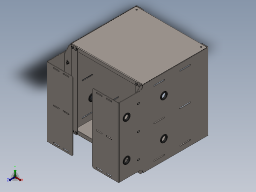 solidworks 服务器机架的壁架正等轴测缩略图