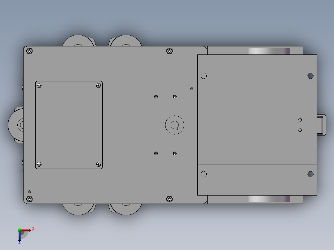 立式加工中心圆盘式刀库3D图纸 H568俯视图