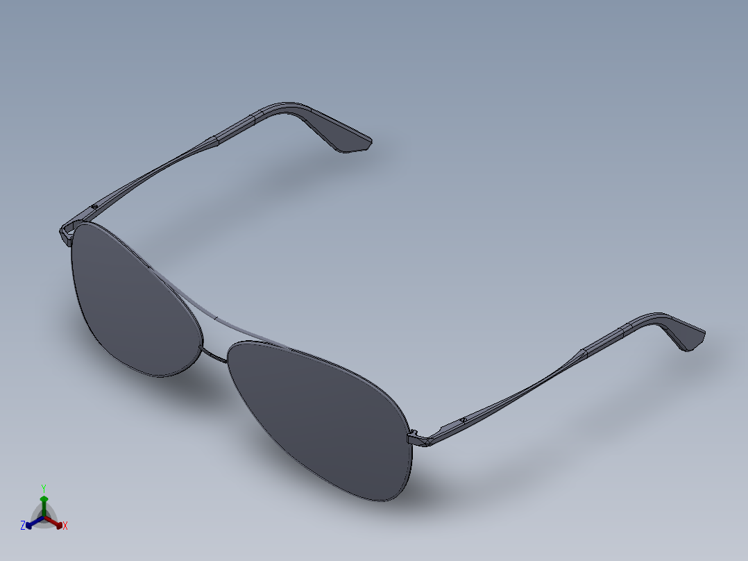 刀锋眼镜_1正等轴测图