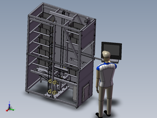 迷你垂直自动放置架模型