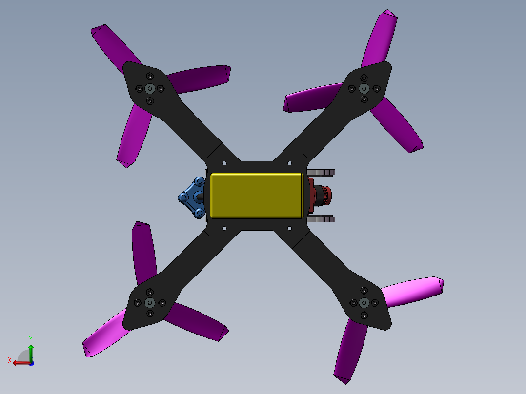 B11-穿越机、竞速无人机后视图
