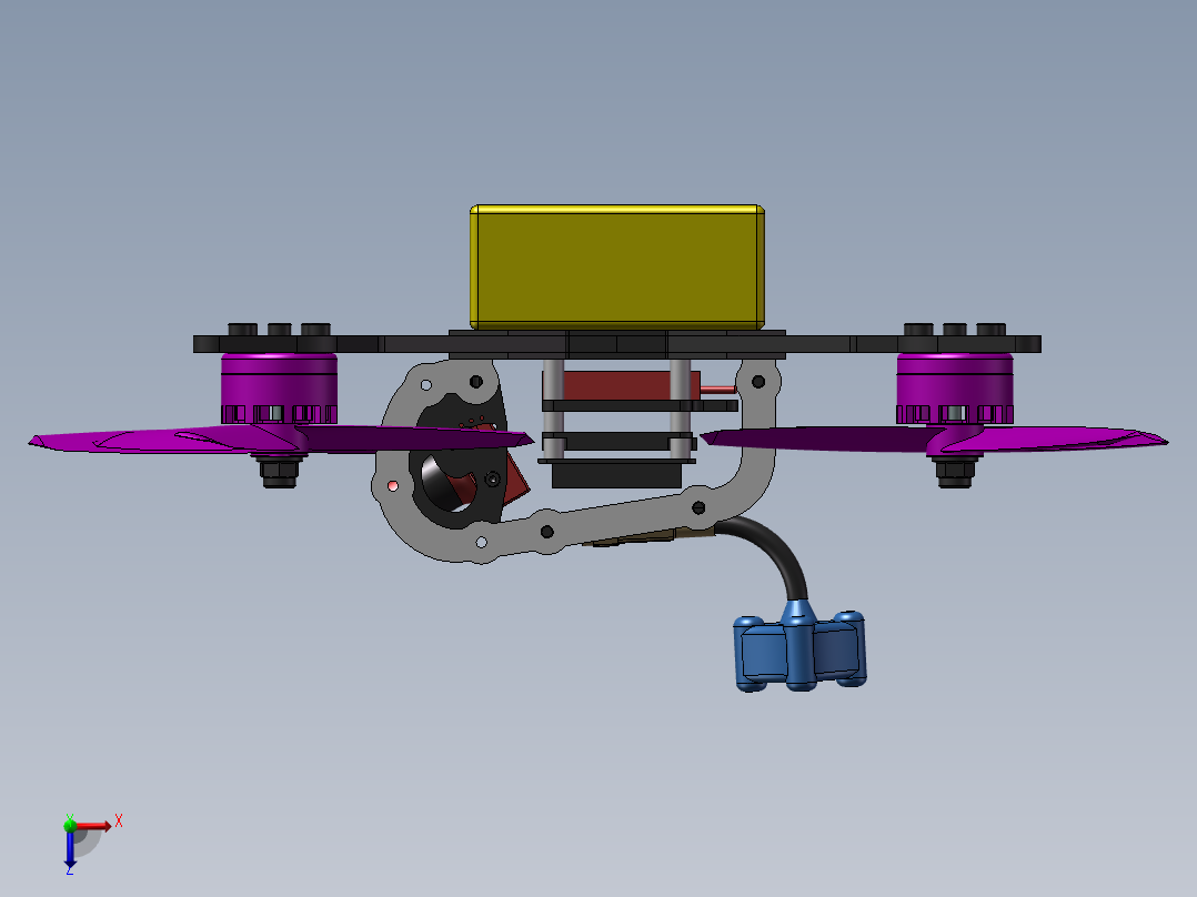B11-穿越机、竞速无人机俯视图