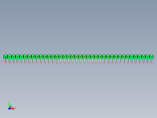 彩色公排针 100mil 2.54mm 系列-DS1022_green_1x38p_100mil_TypeD_rev1.0前视缩略图