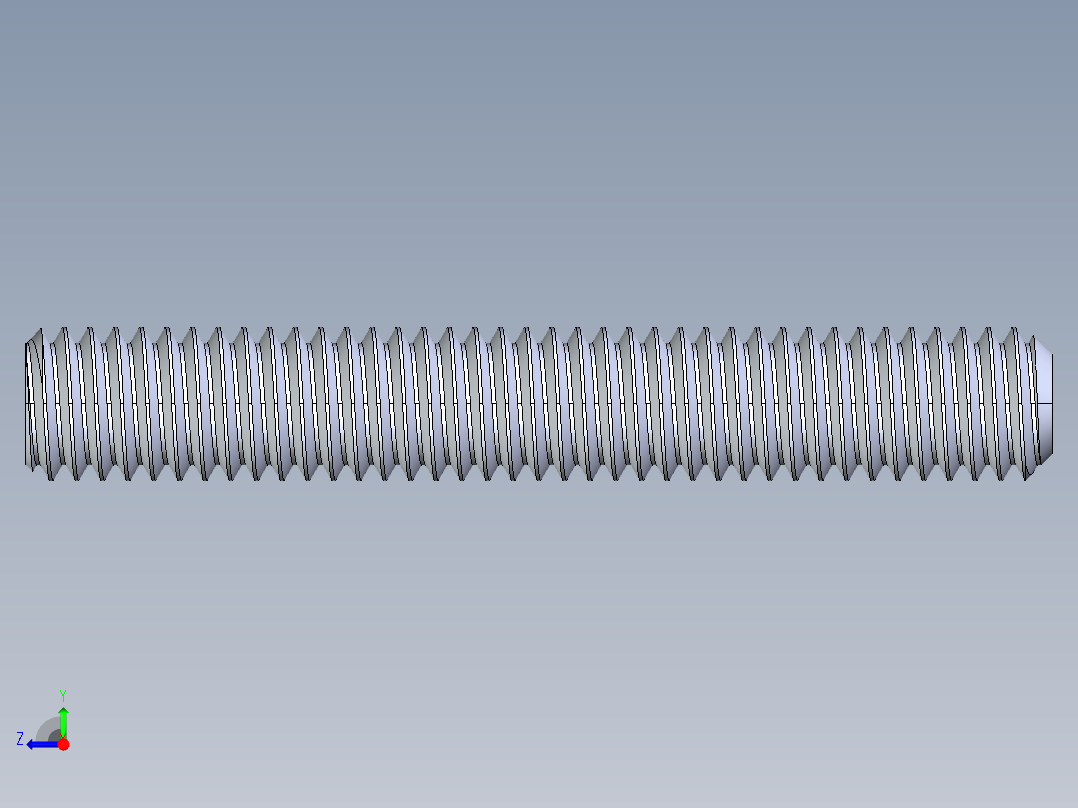 UNC 平头紧定螺钉-UNC SET SCREW 0.375 x2.500.STEP右视图