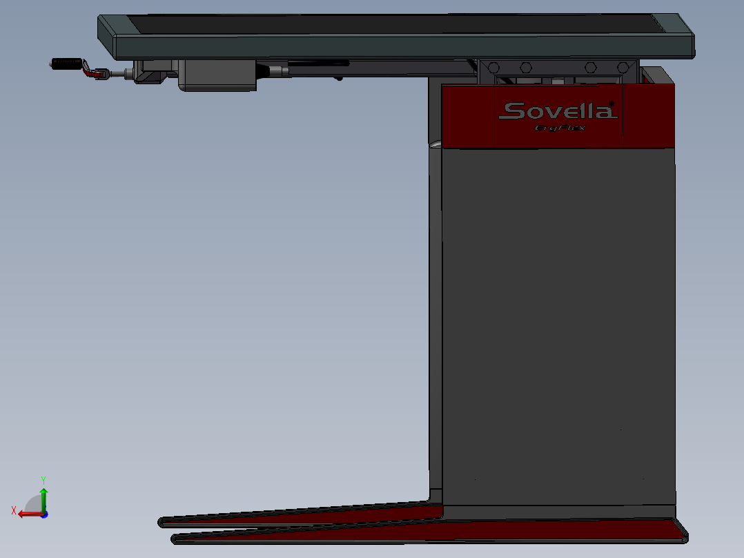 液压升降工作台后视图