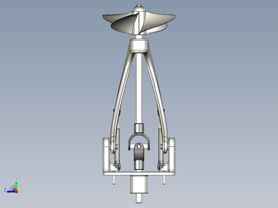 船用推进器右视图