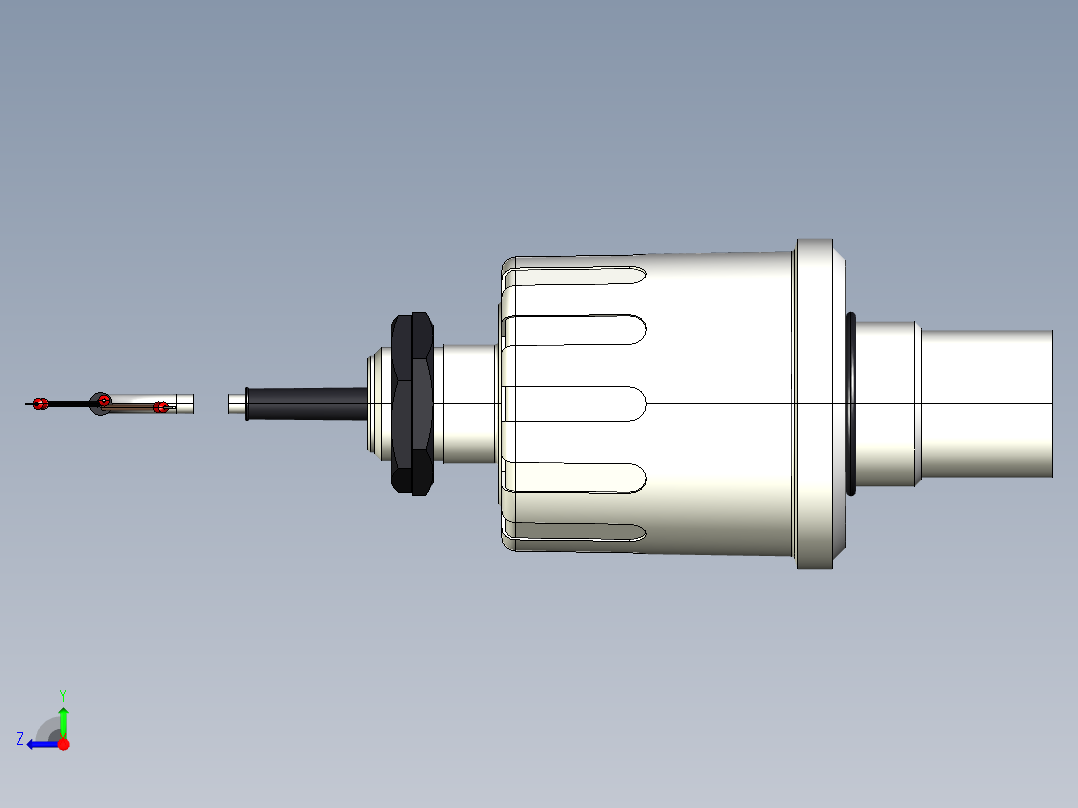 超声波设备ENSOR-RANGE-4m-13.1ft-PVDF-BODY-4-20mA-2-wireHART-NPT-THREAD右视图