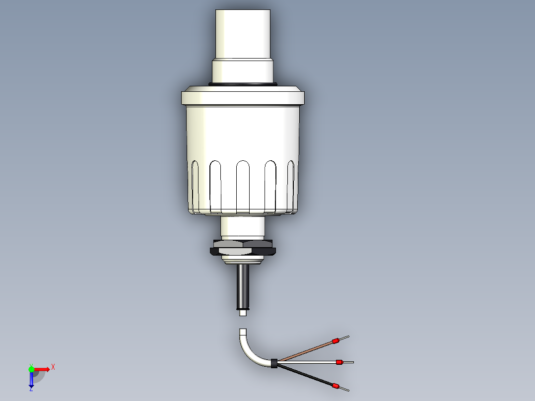 超声波设备ENSOR-RANGE-4m-13.1ft-PVDF-BODY-4-20mA-2-wireHART-NPT-THREAD俯视图