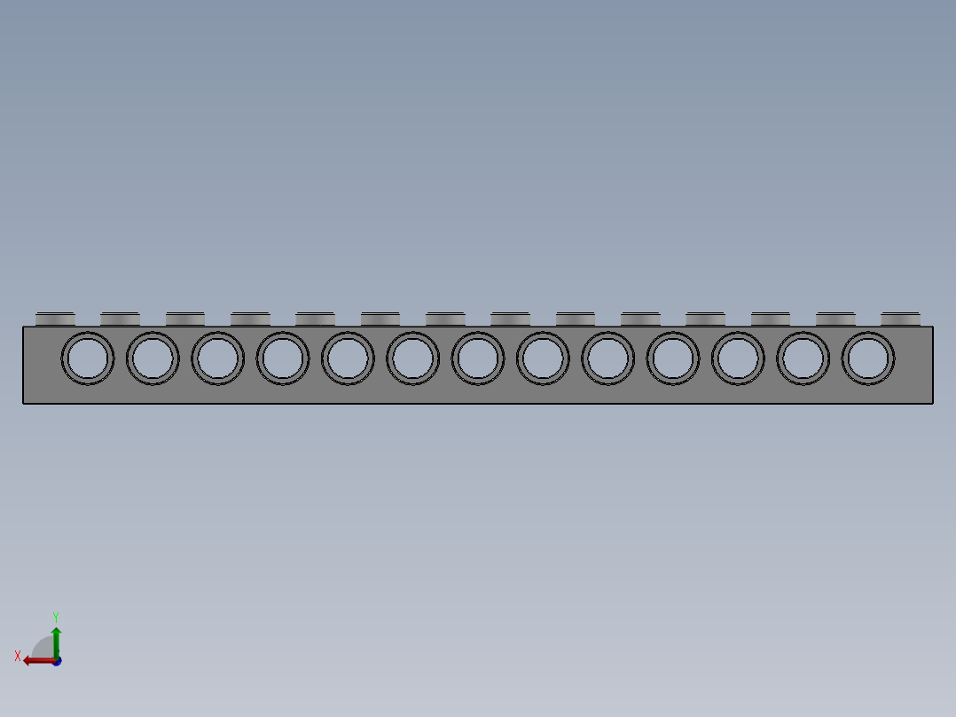 乐高机械组积木（横梁）-4161723 - 32018 White Technic Brick 1 x 14 with Holes后视图