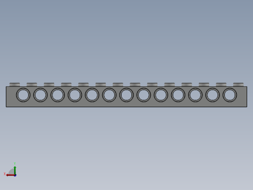 乐高机械组积木（横梁）-4161723 - 32018 White Technic Brick 1 x 14 with Holes后视缩略图