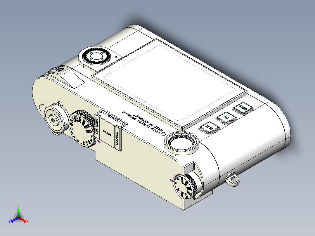 Leica徕卡M11经典相机正等轴测图