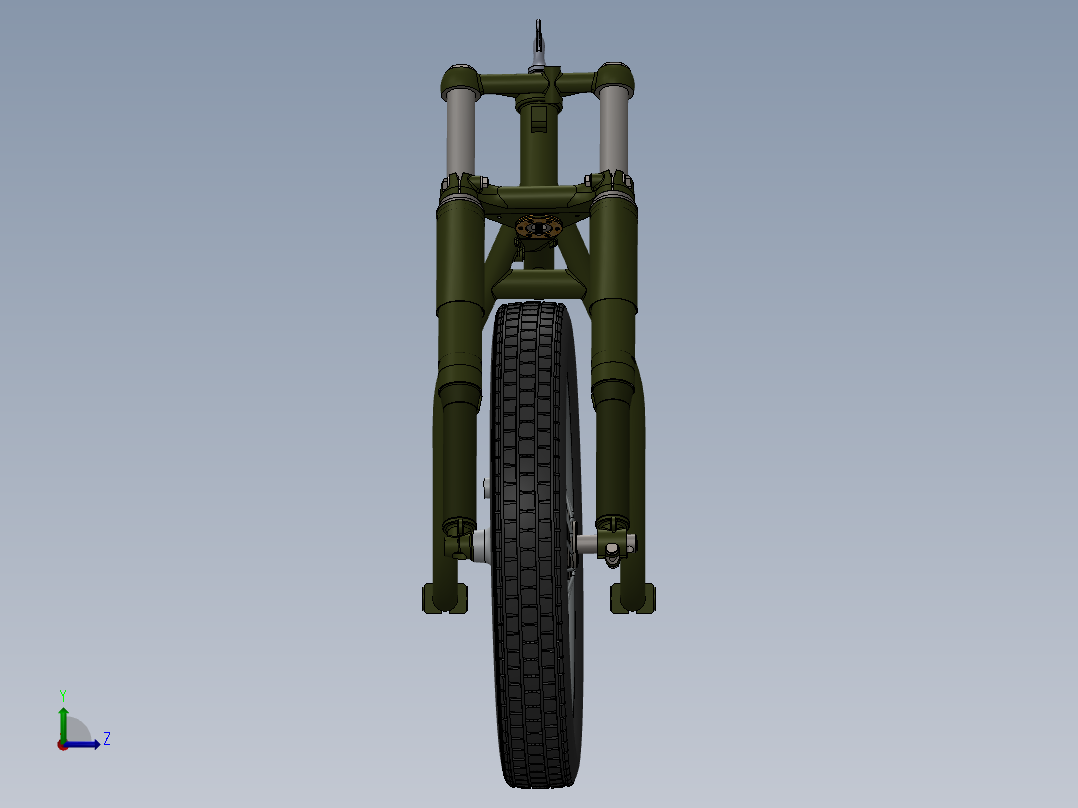 摩托车项目前叉总成左视图