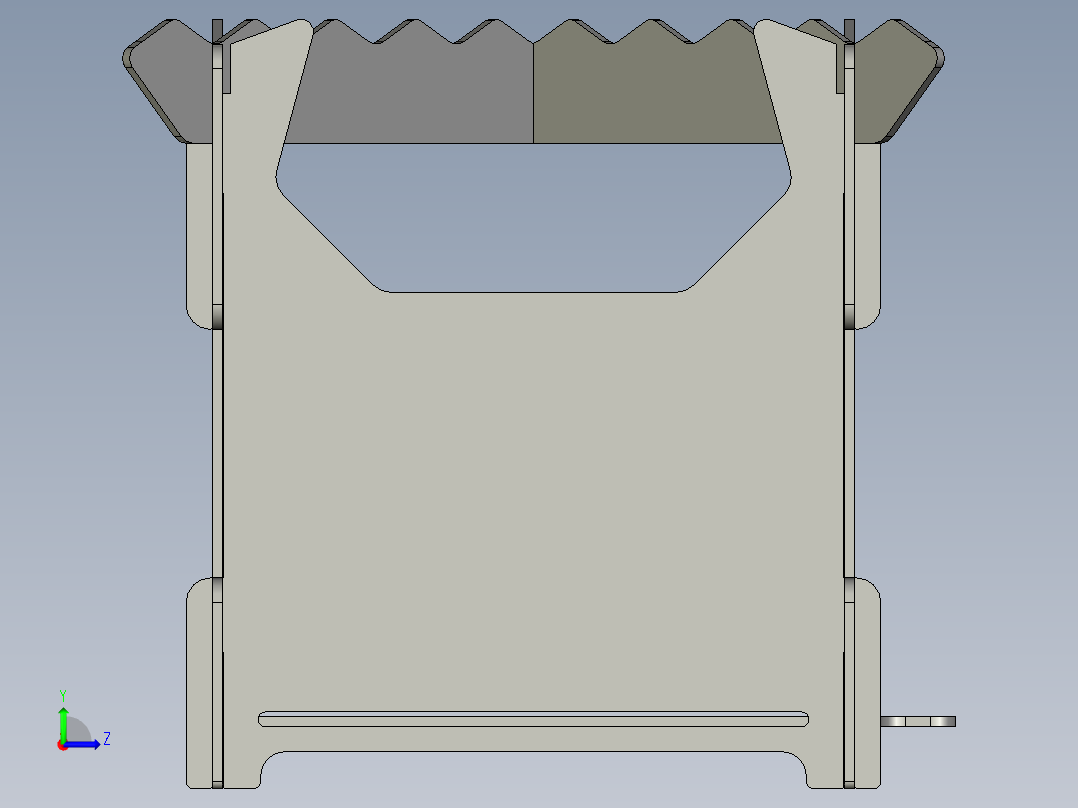 便携式扁平包装火坑左视图