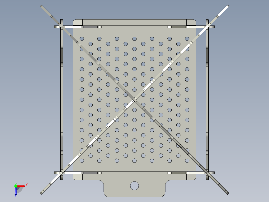 便携式扁平包装火坑俯视图
