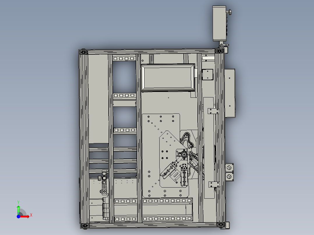 汽车座椅装配定位工装设备前视图