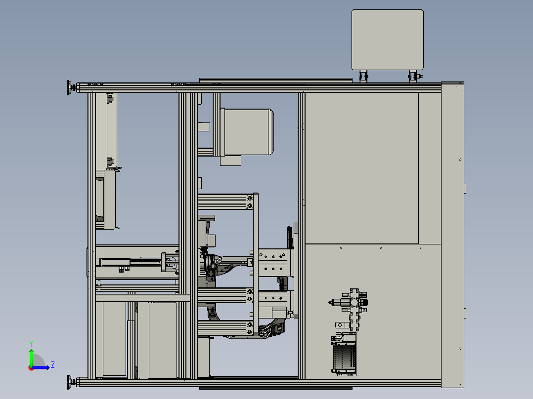 汽车座椅装配定位工装设备左视图
