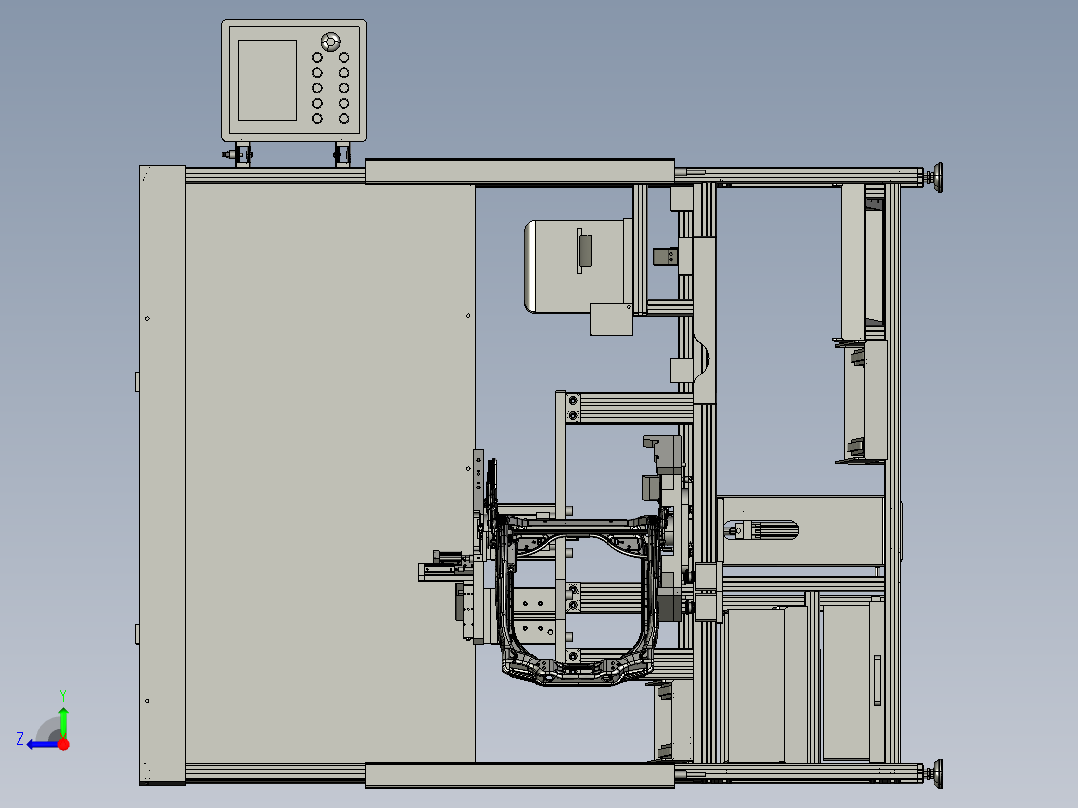 汽车座椅装配定位工装设备右视图
