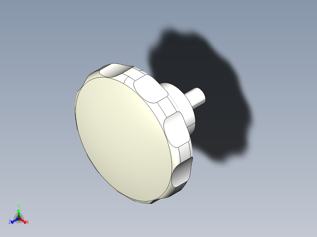 星型把手(塑膠)(B)2475-3D多系列多零件图纸模型