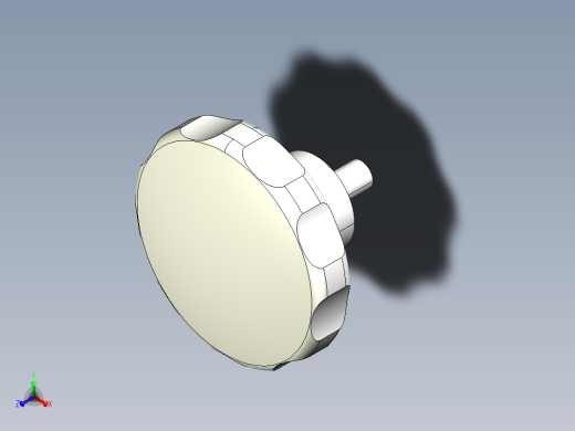 星型把手(塑膠)(B)2475-3D多系列多零件图纸模型