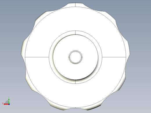 星型把手(塑膠)(B)2475-3D多系列多零件图纸模型后视缩略图