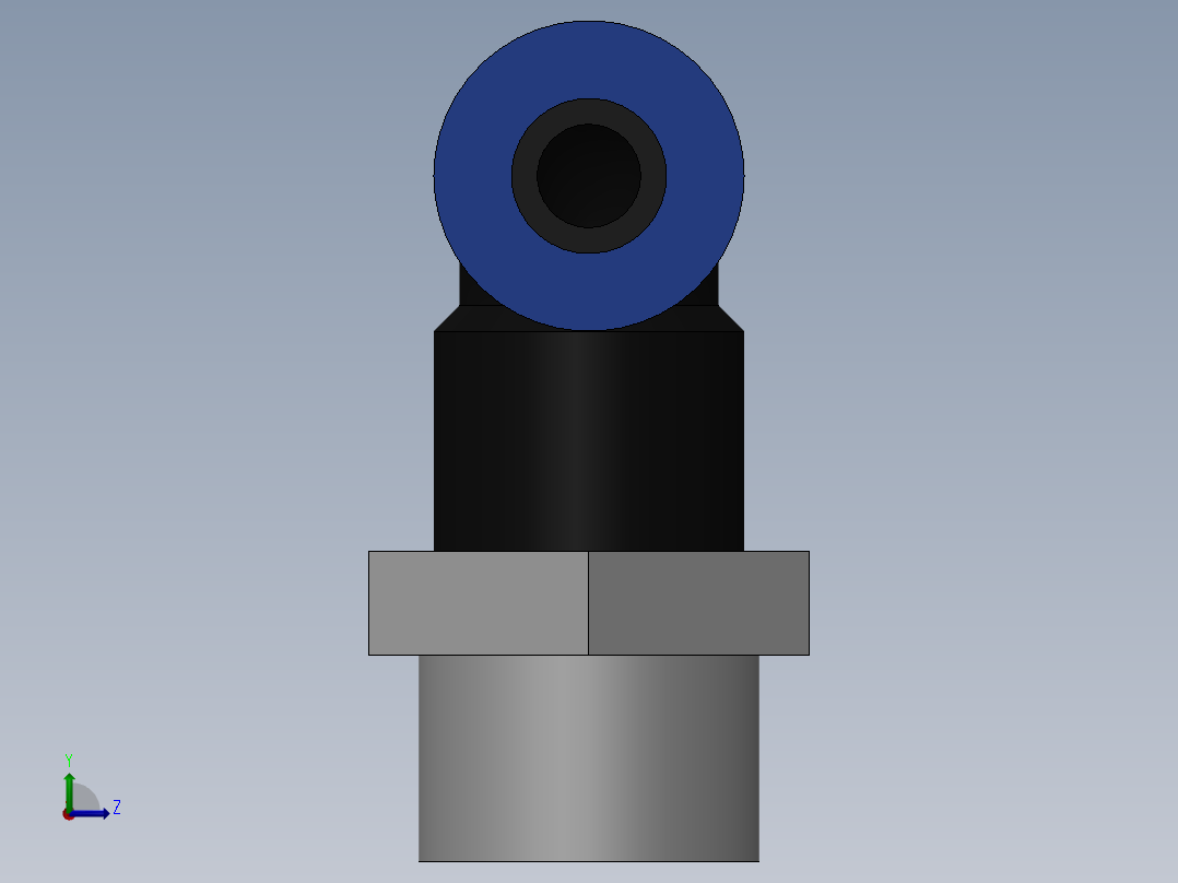 Ø6 x 1-4G COTOVELO 90° MACHO GIRAT. (C02470628)左视图