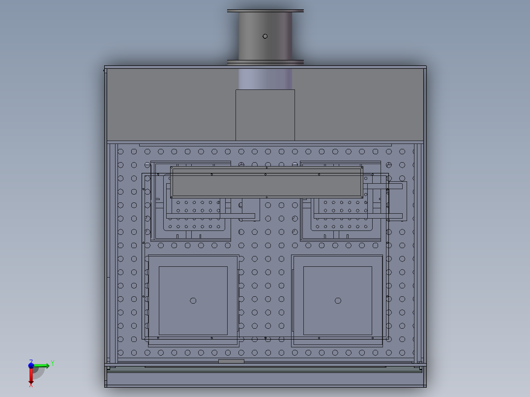 四槽硅片清洗刻蚀机俯视图