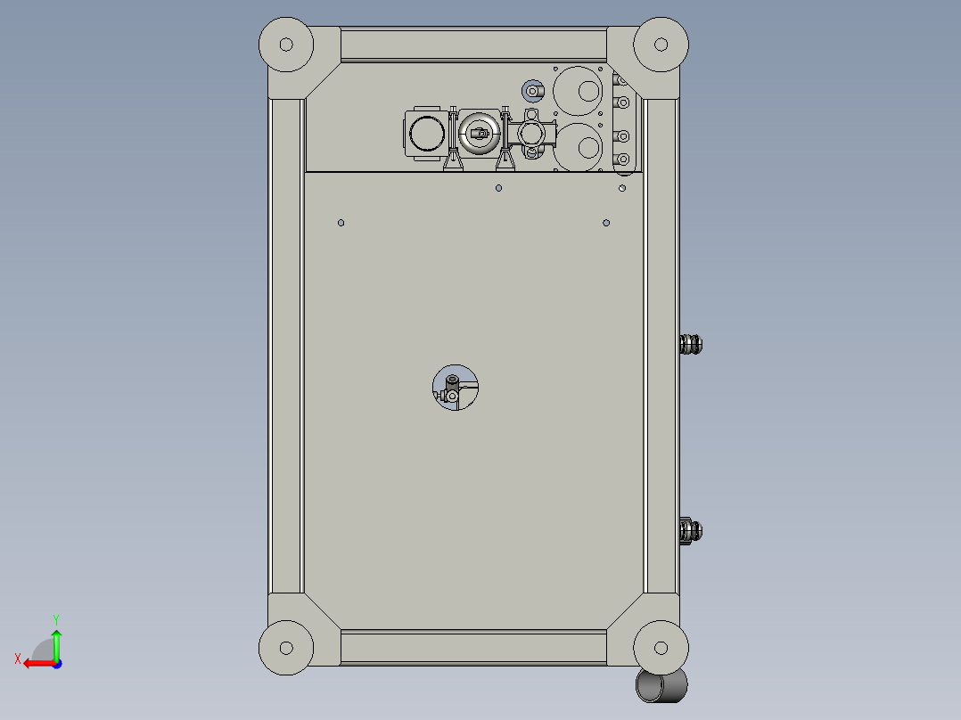 前地脚左右侧焊接总成组合夹具后视图