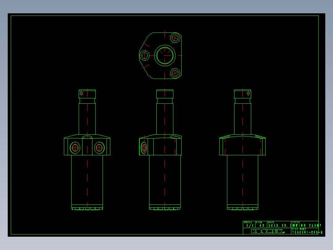 KOSMEKTLA2001-2BR-Q多系列多零件图纸模型
