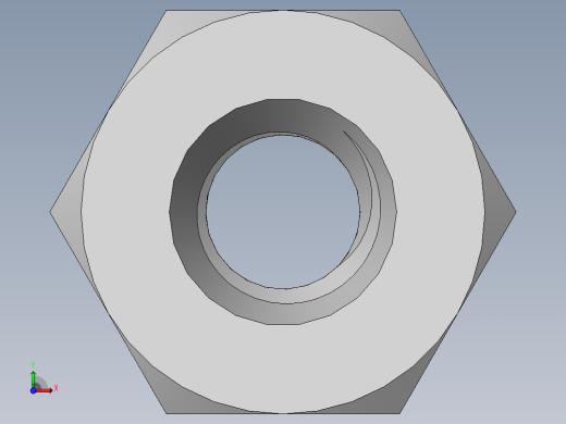 DIN 934 螺母-M2.5 Nut.SLDPRT前视缩略图