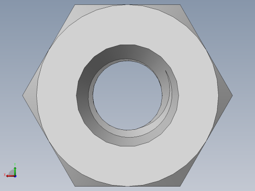 DIN 934 螺母-M2.5 Nut.SLDPRT后视缩略图