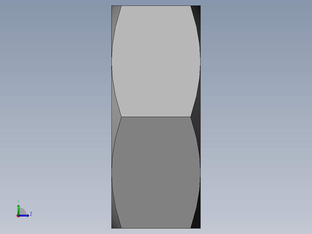 DIN 934 螺母-M2.5 Nut.SLDPRT左视图