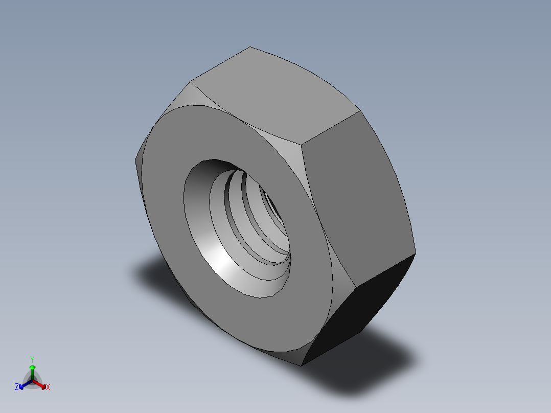 DIN 934 螺母-M2.5 Nut.SLDPRT正等轴测图