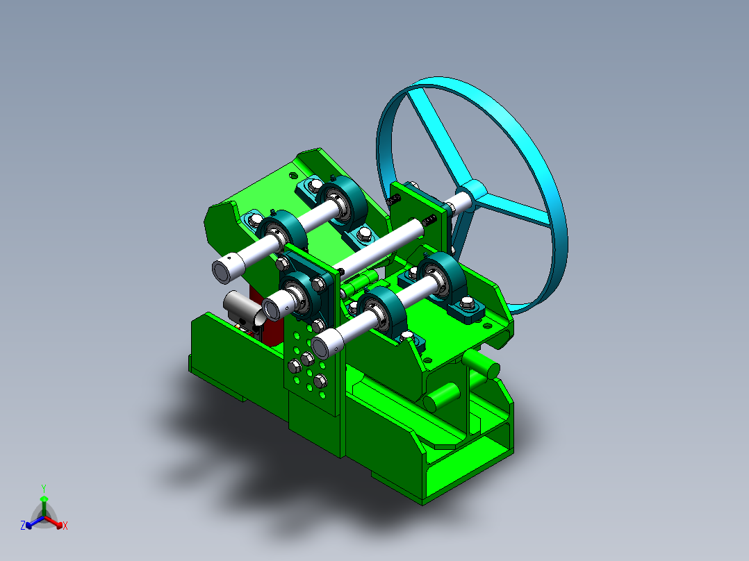 弯曲机正等轴测图