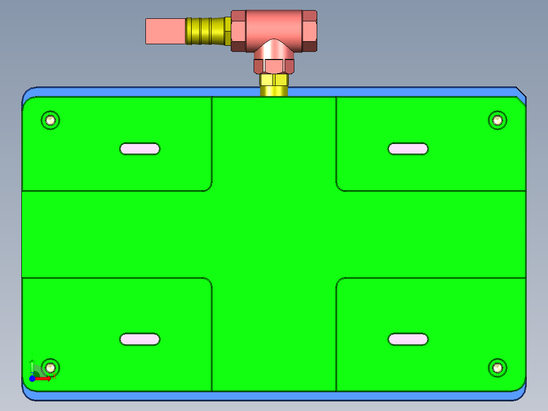TX201-A笔记本CNC工装夹具三维模型-CNC1前视图