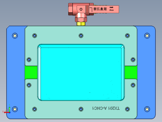 TX201-A笔记本CNC工装夹具三维模型-CNC1后视缩略图