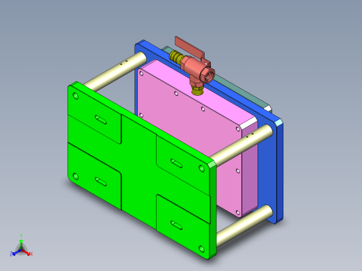 TX201-A笔记本CNC工装夹具三维模型-CNC1正等轴测缩略图